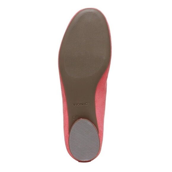 Vionic Suede Callisto Ballet Flat Womens 10 Shell‎ Pink Arch Support New - Picture 6 of 7